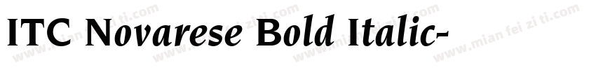 ITC Novarese Bold Italic字体转换